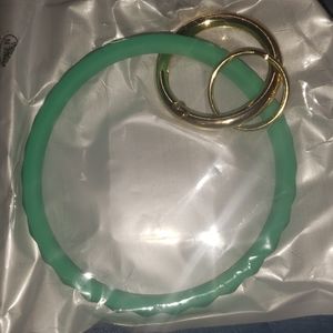 Bracelet keychain in turquoise teal